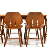 Fdb møbler dining room set consisting of 6 chairs by ejvind a.