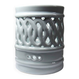 Celadon reticulated porcelain brush holder, Korea, Joseon style, 20th century.