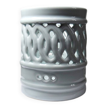 Porte-pinceaux porcelaine réticulée céladon Corée style Joseon XXe