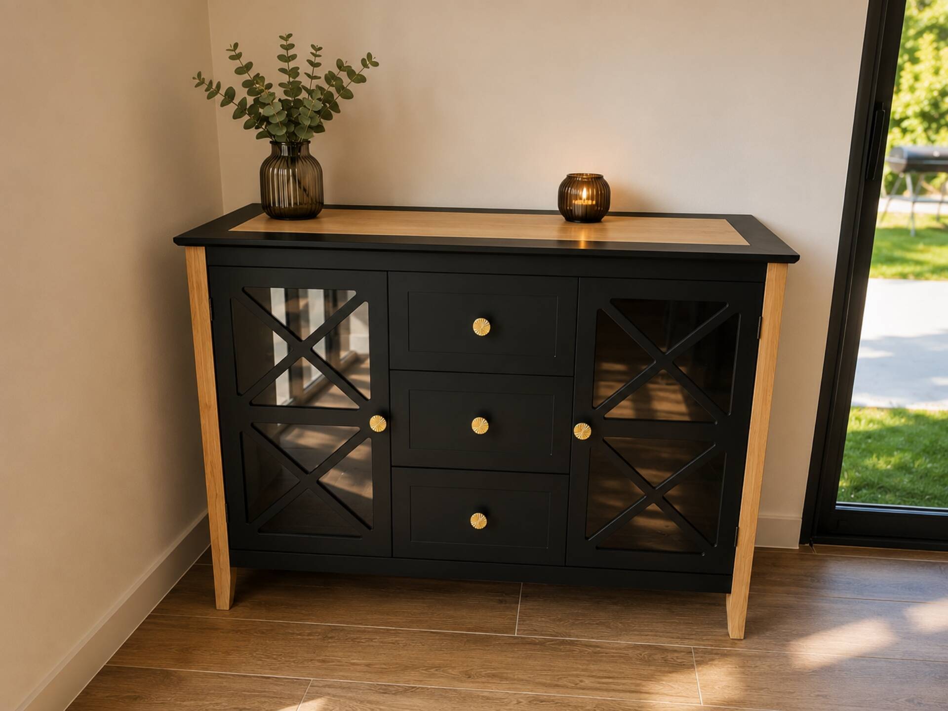 Matte black furniture