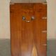Vintage military campaign chest of drawers in burr yew wood.
