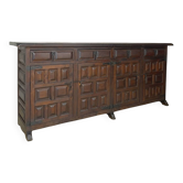 Late 19th Century Catal Spanish Baroque-Style Walnut Credenza
