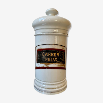 French ceramic apothecary jar