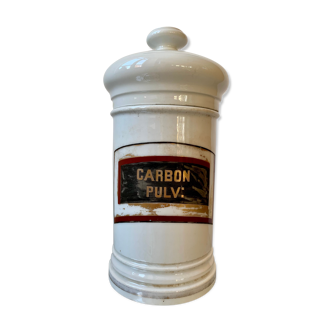French ceramic apothecary jar