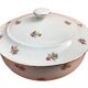 Ancienne soupière P.N France Porcelaine blanche liseré or à décor brassée
