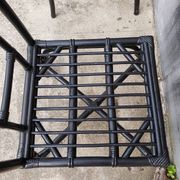 Fauteuils en rotin noir