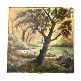 Oil on canvas, the marshes