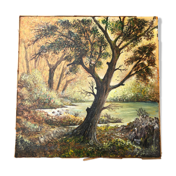 Oil on canvas, the marshes