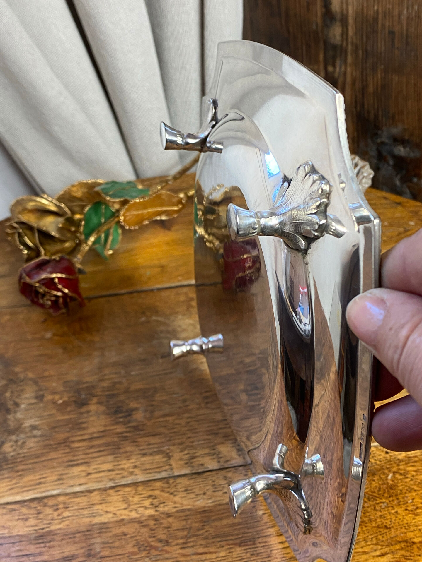 Silver-plated metal plate, Gallia model, Christofle