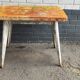 Vintage small Tolix table for console or pedestal table, 89x51 cm