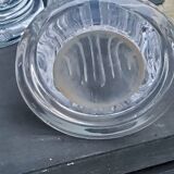 Set of 3 Daum crystal vases model Cythère from the 80s