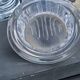 Set of 3 Daum crystal vases model Cythère from the 80s