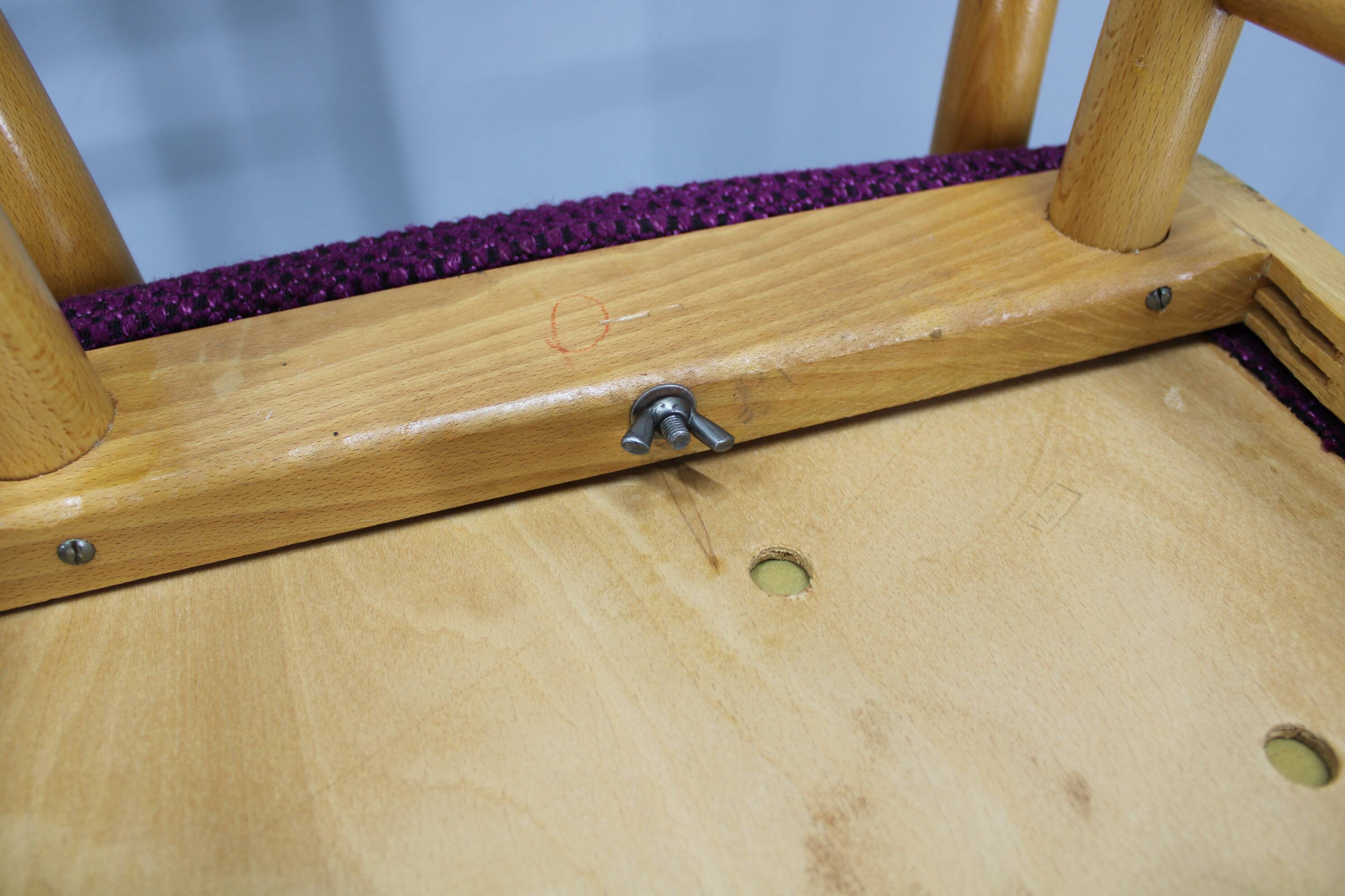 1960s Set of Four Beech Dining Chairs, Czechoslovakia