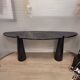 Console EROS, black Marquina marble, Angelo Mangiarotti for Skipper, 1970