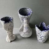 Trio of tense ceramic vases, 70s