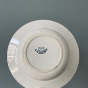Set of 7 mismatched hollow plates Terre de Fer XIXth