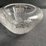 Acid etched crystal vase