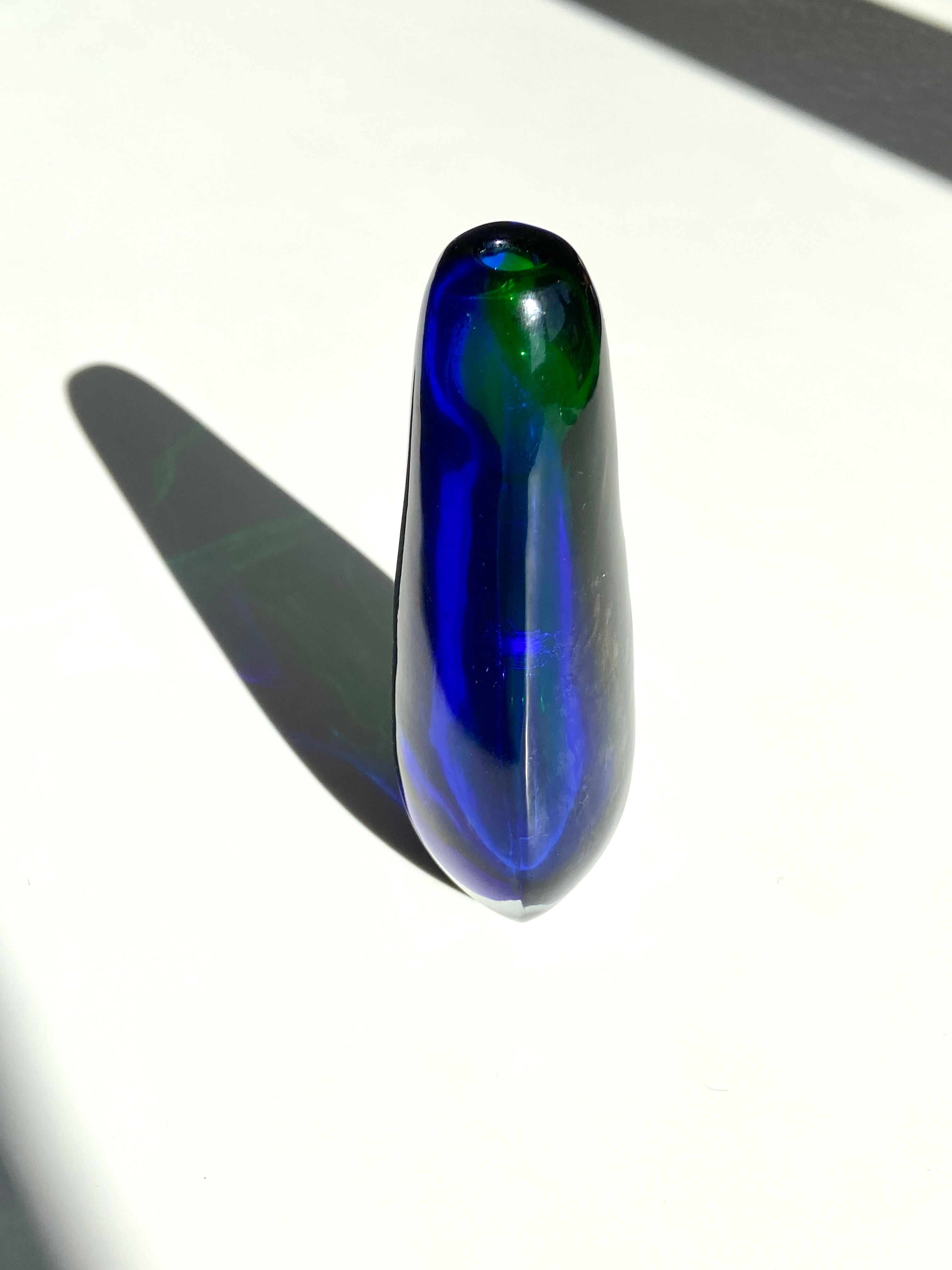 Blue and green murano vase