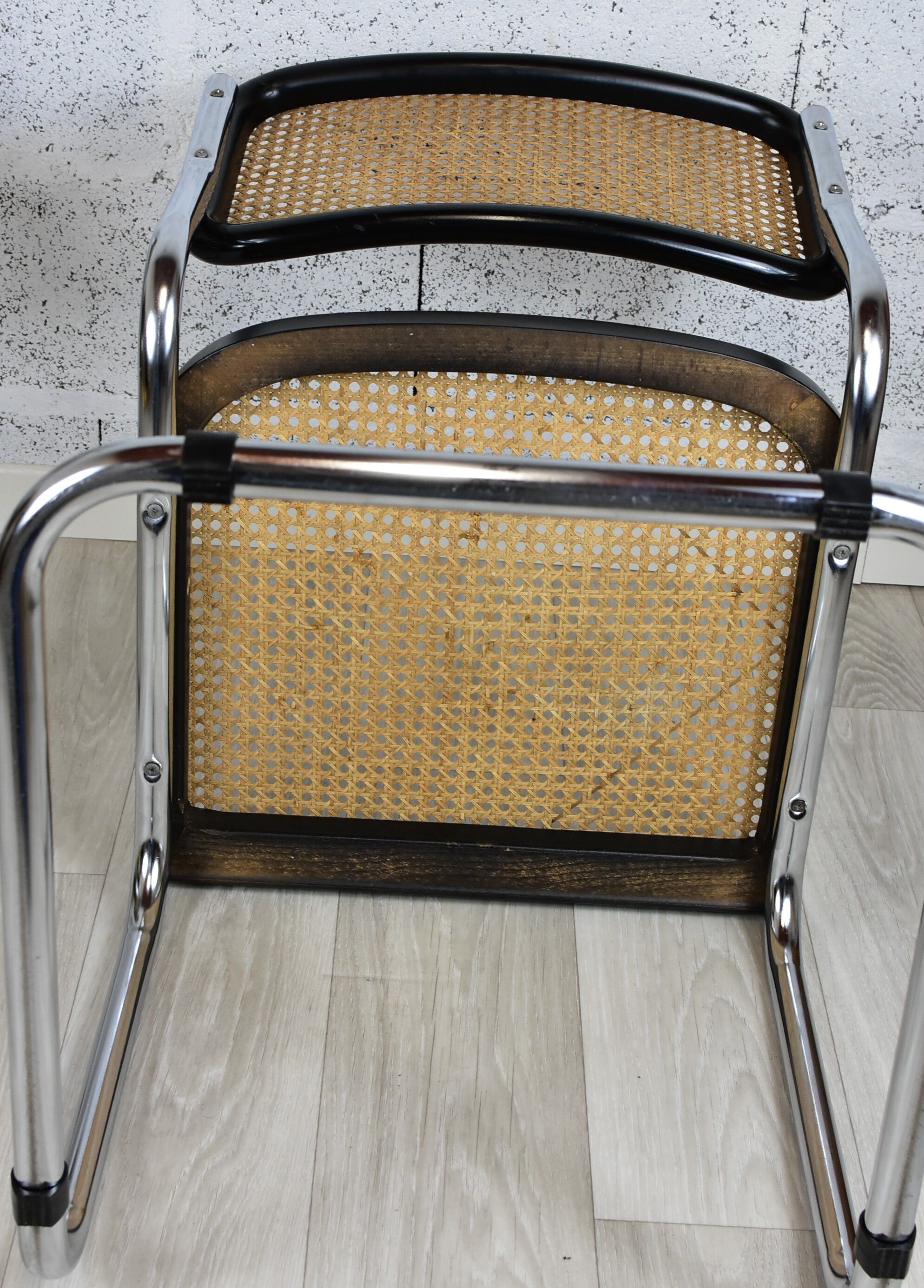 Pair of vintage chairs B32 Marcel Breuer, black