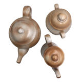 Sandstone teapots and sugar set