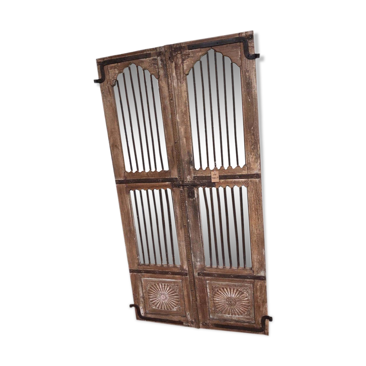 Old chiseled teak door