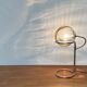 German table lamp from the mid-century space age, glass and chrome, 1960s.