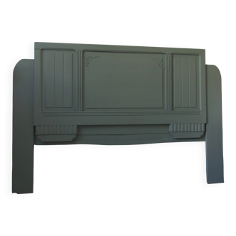 Tête de lit Art déco pour un lit de 160  sublimée en vert de gris.