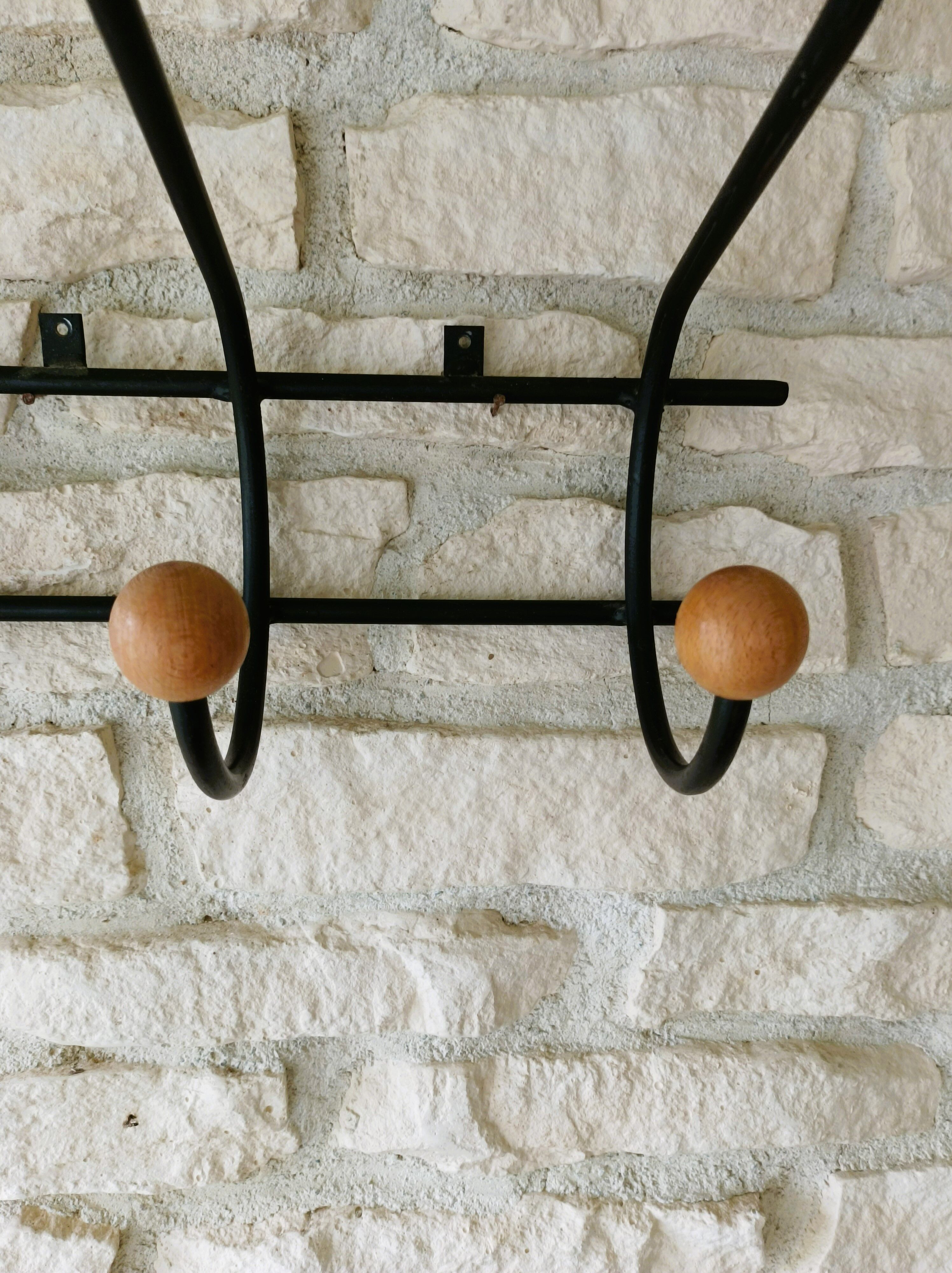 Coat rack/wrought iron hat holder