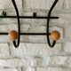 Coat rack/wrought iron hat holder