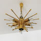 Gilded ice glass chandelier by J.T. Kalmar for Franken KG