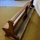 Monumental church bench with solid wood back, 19th century around 1800