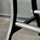 Industrial table with cast iron legs
