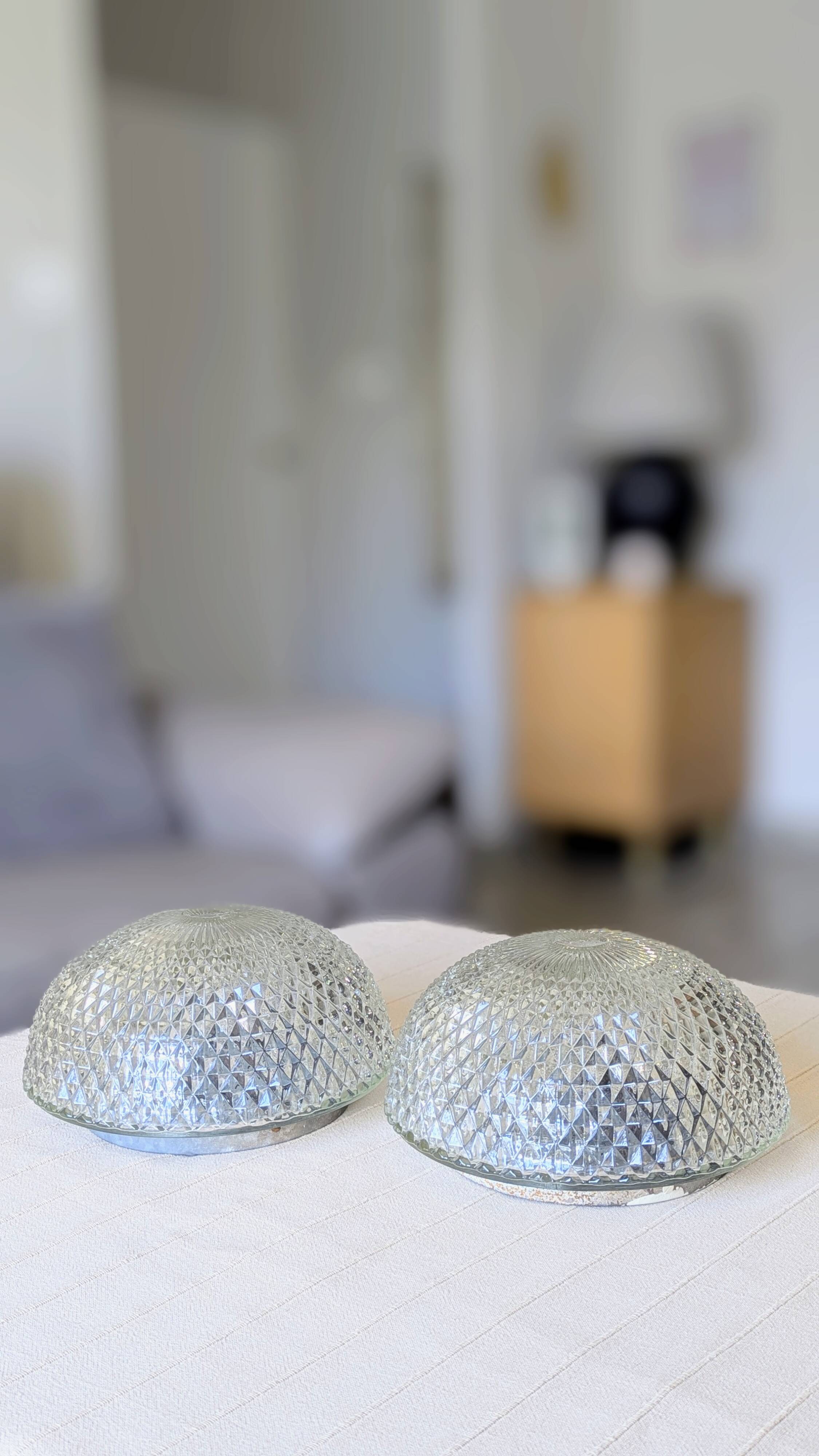 Lot de 2 plafonniers pointes de diamant (L-0185-2)