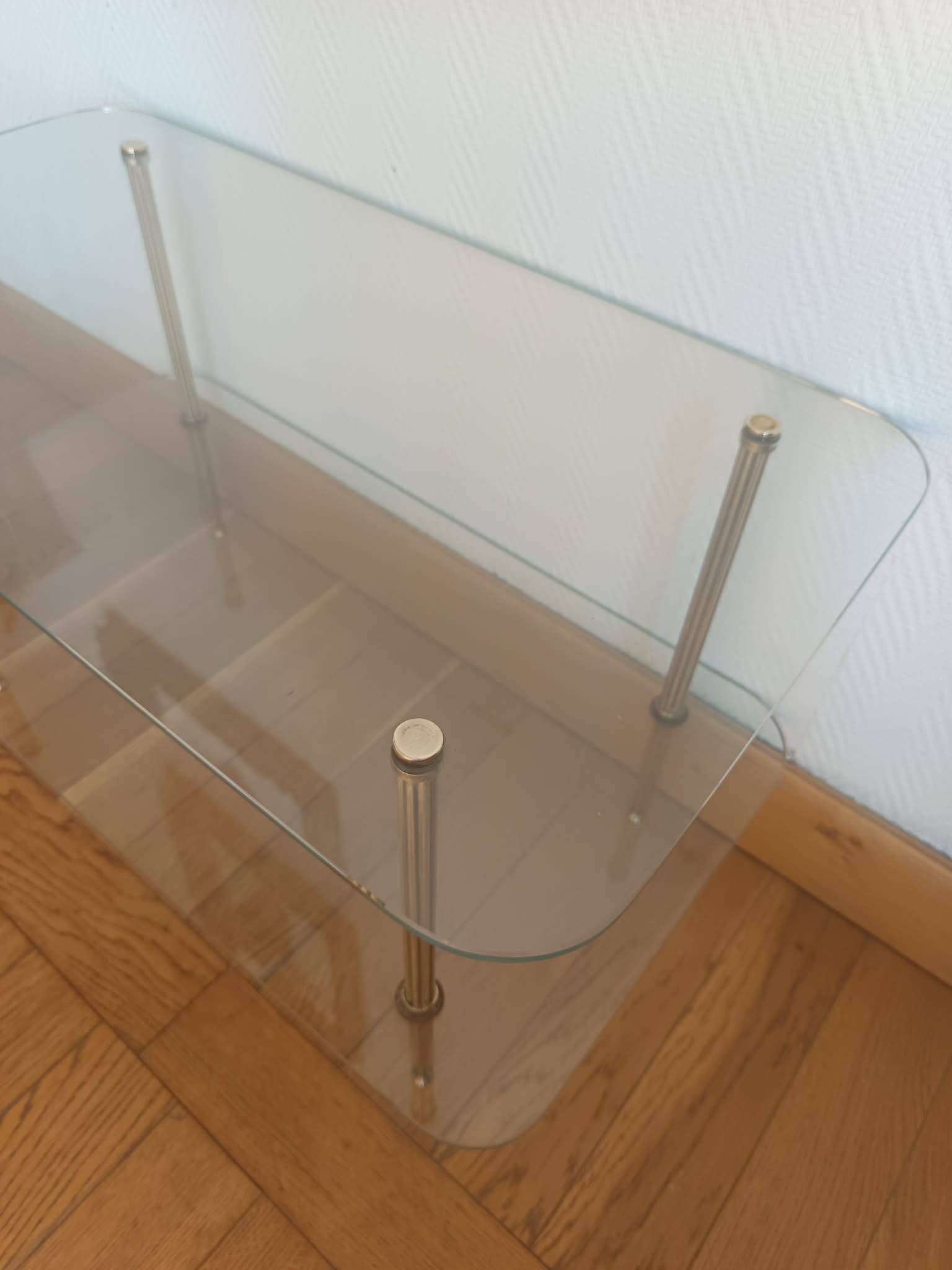 Brass and glass coffee table in Jansen style circa 1960.