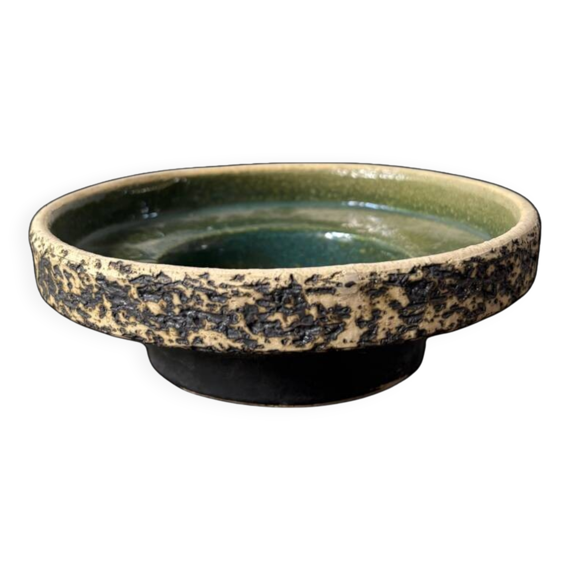 Pieter Groeneveldt vintage birch bark ceramic candle holder