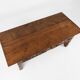 Antique Spanish console table in oak wood, with 2 large drawers from the 18th century.