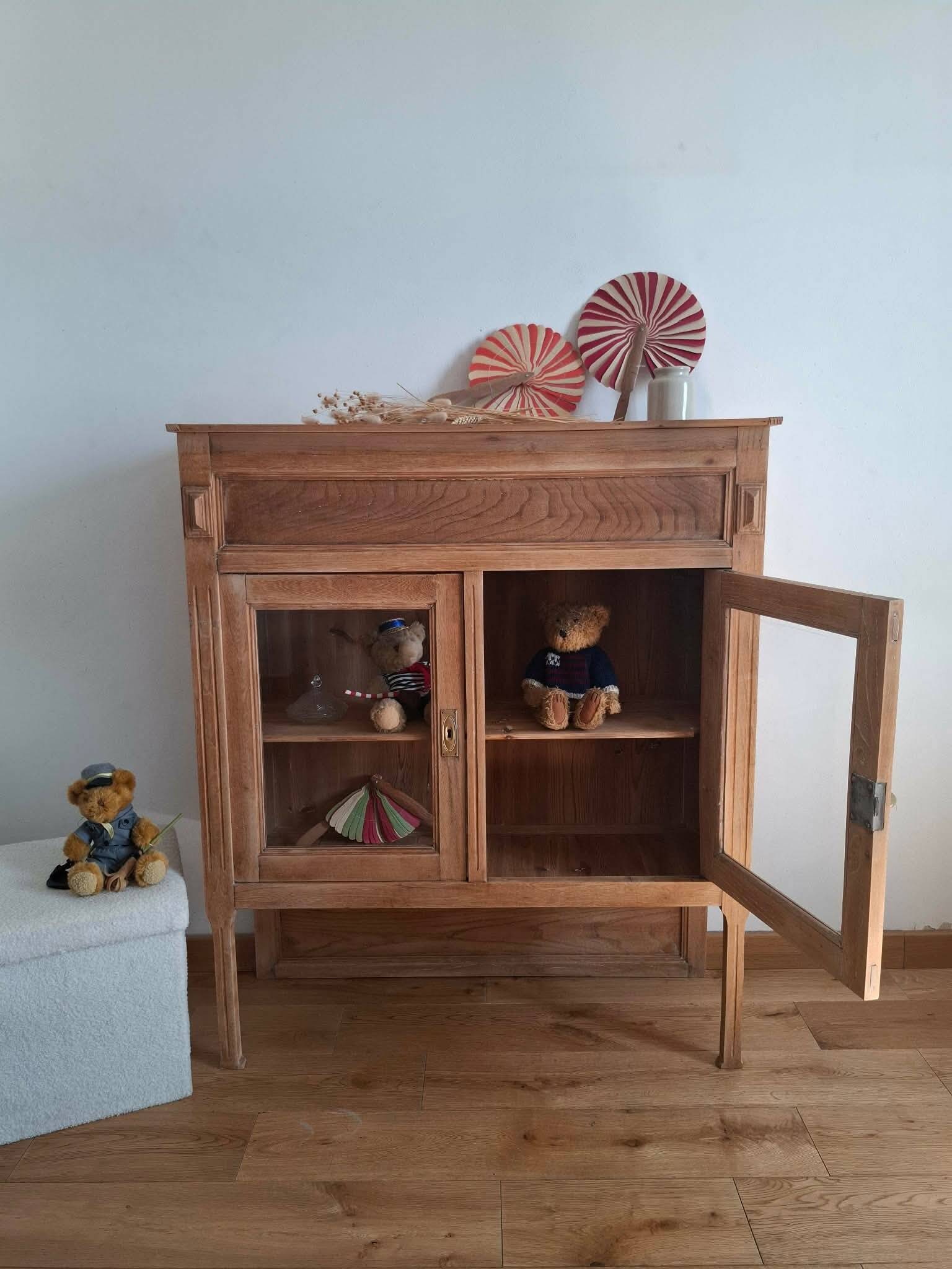 Joli haut de buffet vitrine esprit campagne