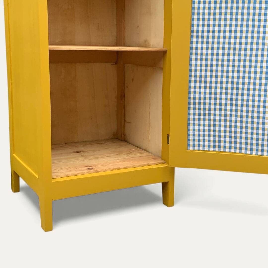 Parisian bonnetière wardrobe with butcher's handle, 1950