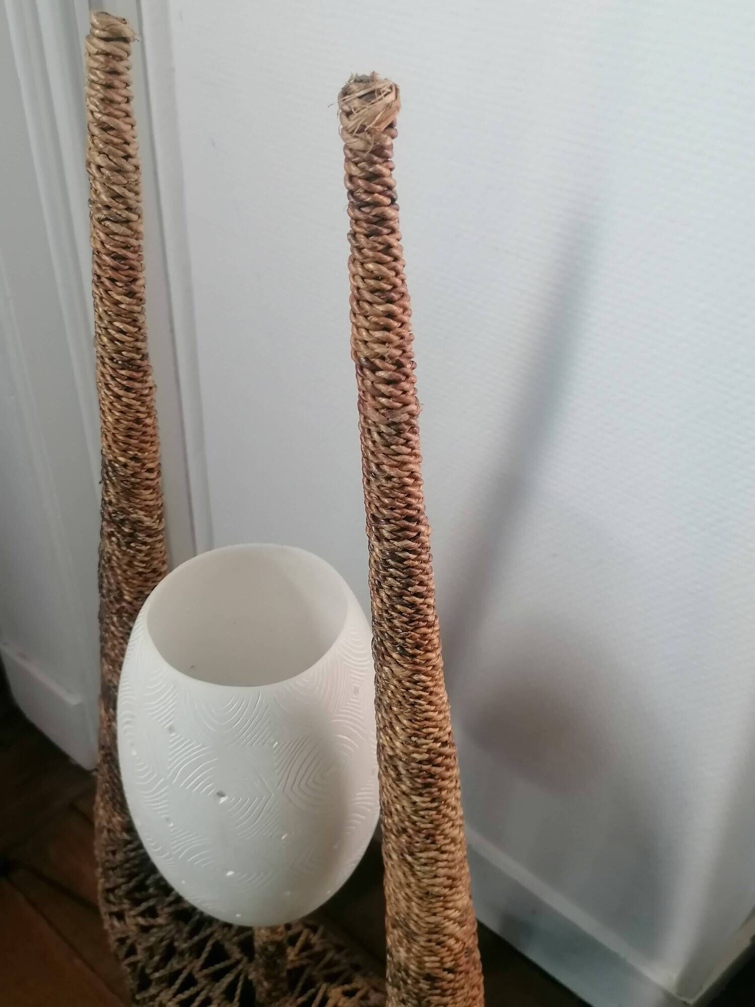 Lamp made of rope and resin - Bohemian, nautical, natural, ethnic.