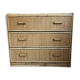Commode du milieu du siècle en rotin et bambou