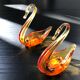 Duo of swan trinket bowl