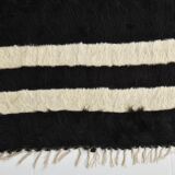 4x7 Art Decor Black Beige Turkish Kilim Rug, 135x206Cm