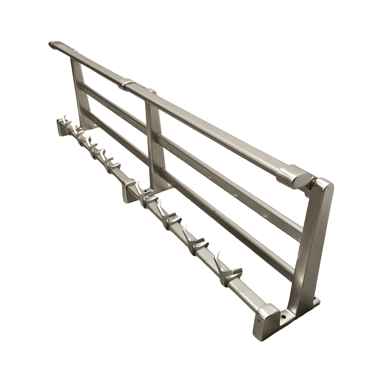 Vintage Aluminium Coat Rack With Hat Shelf – 1970s