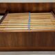 Danish Rosewood Double Floating Bed By Sannemans, 1970s.
