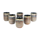 6 Accolay ceramic cups, 1950