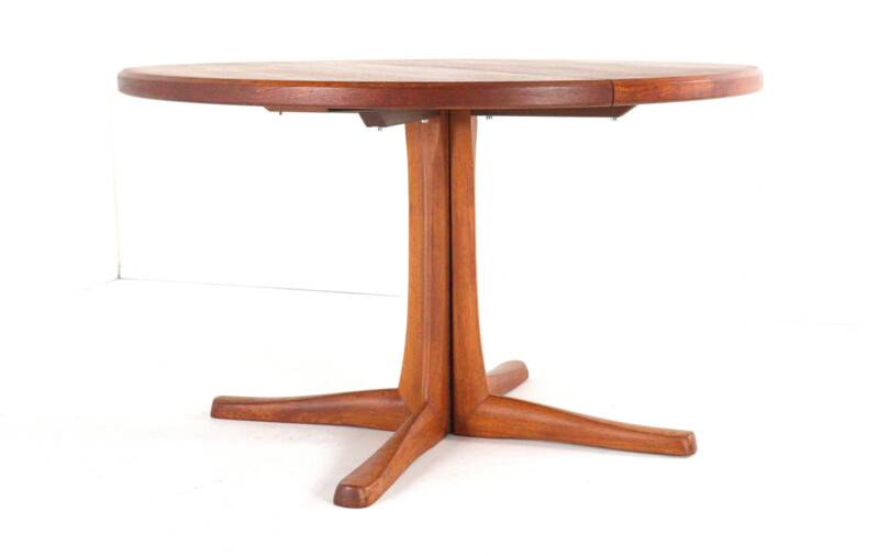 McIntosh round extendable dining table 2x 'Crieff' - mid-century modern style