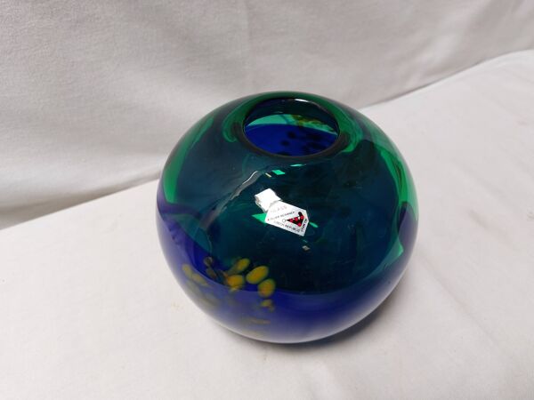 Vase boule verrerie d'art atelier Beranek