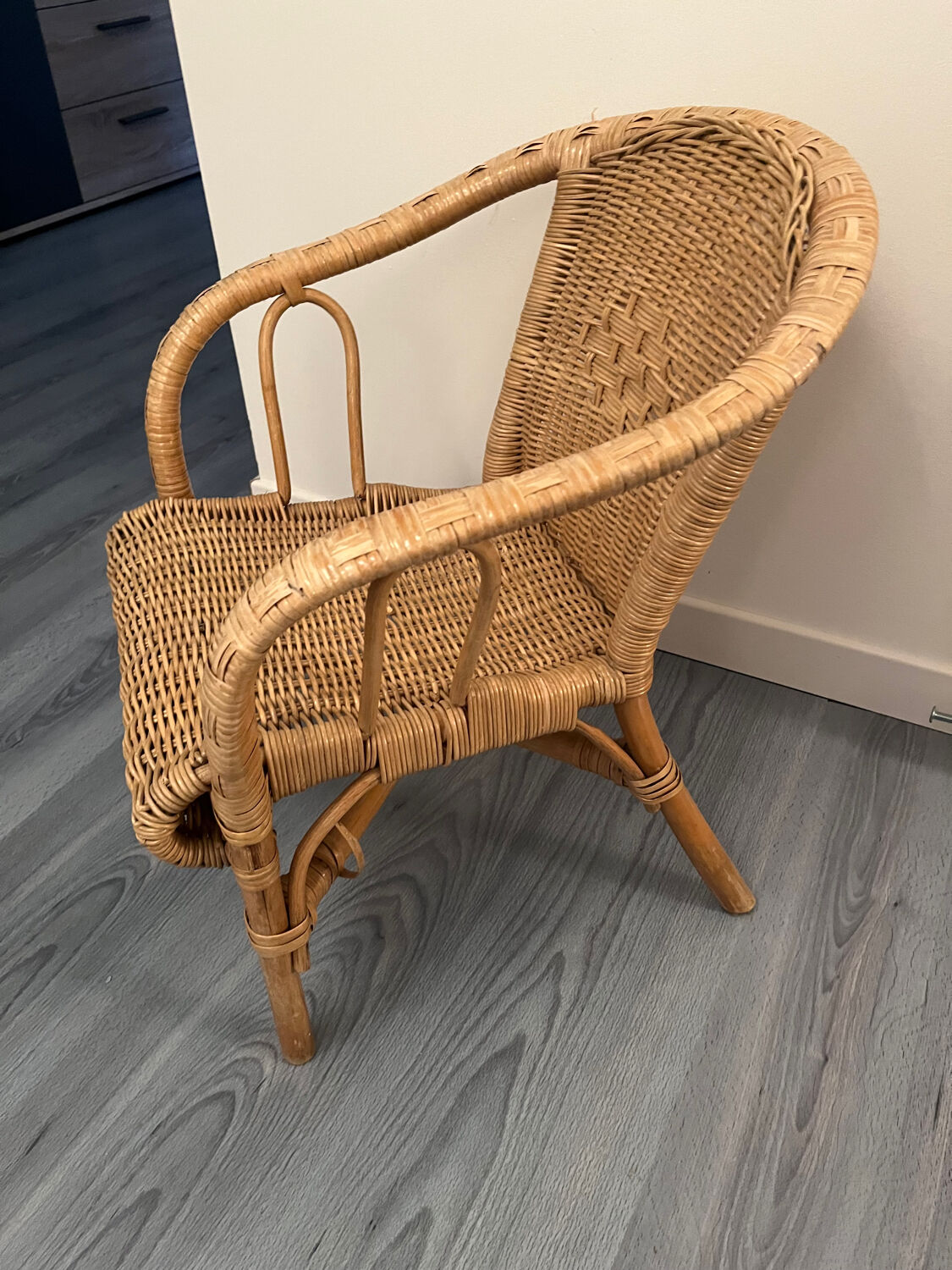Rattan armchair for children
