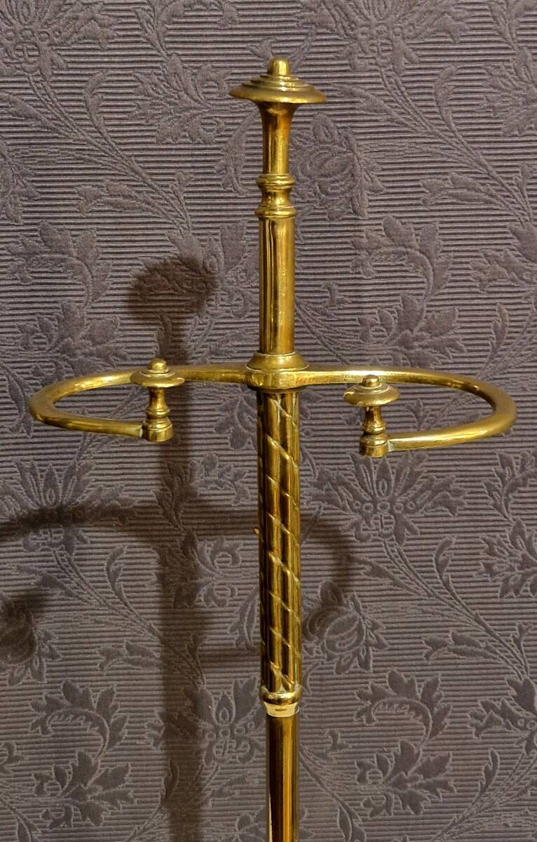 Fireplace tool set or umbrella stand in brass "Grandry fils"