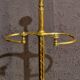 Fireplace tool set or umbrella stand in brass "Grandry fils"